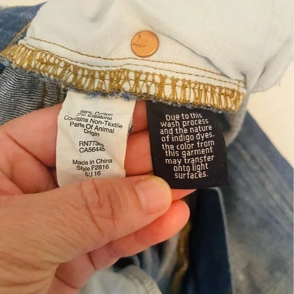 Madewell Blue Straight Ankle/Cropped Distressed Jeans  Size:26 - Picture 6 of 11